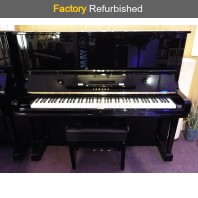 Factory Refurbished Yamaha U3H Polished Ebony Upright Piano All Inclusive Package